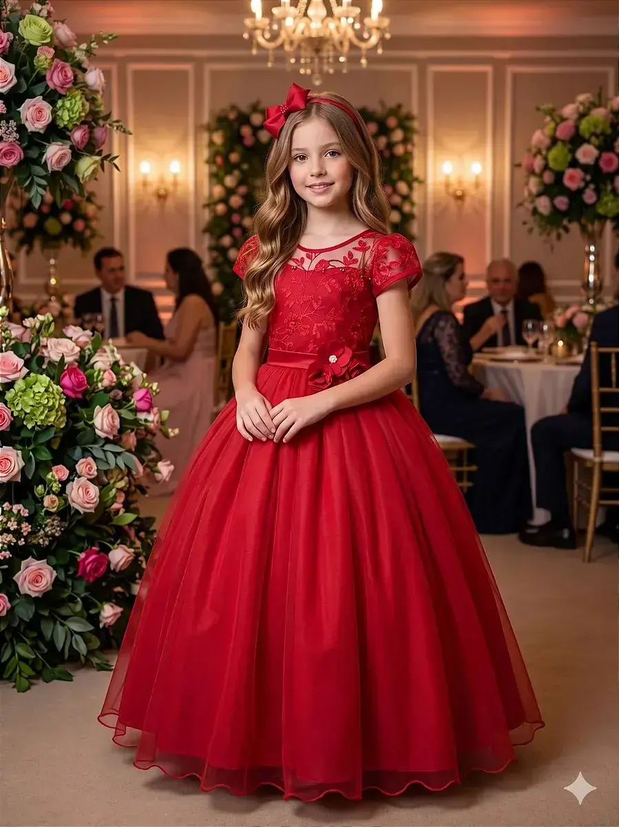 Vestido longo carol vermelho
