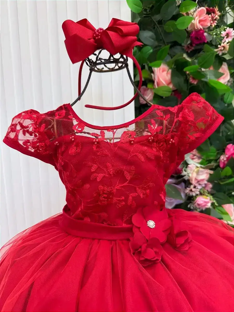 Vestido longo carol vermelho, foto 4