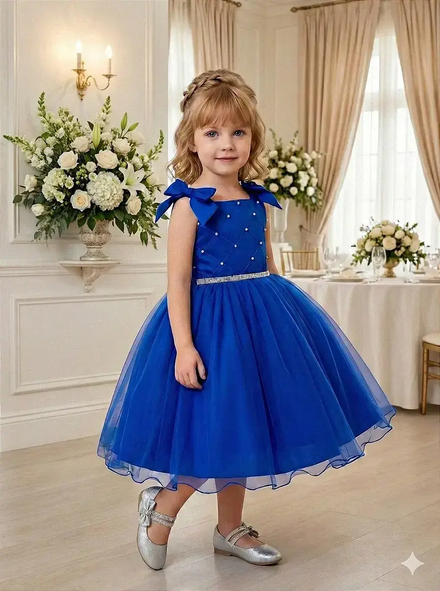 Vestido mariely azul royal