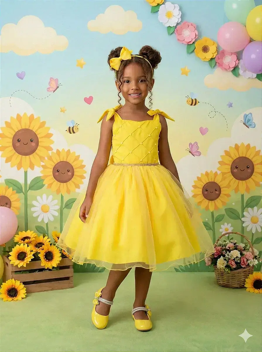 Vestido mariely amarelo