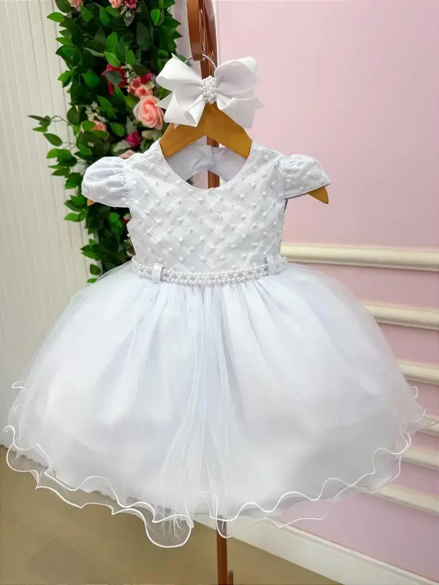 Vestido bebe ana flavia branco, foto 2
