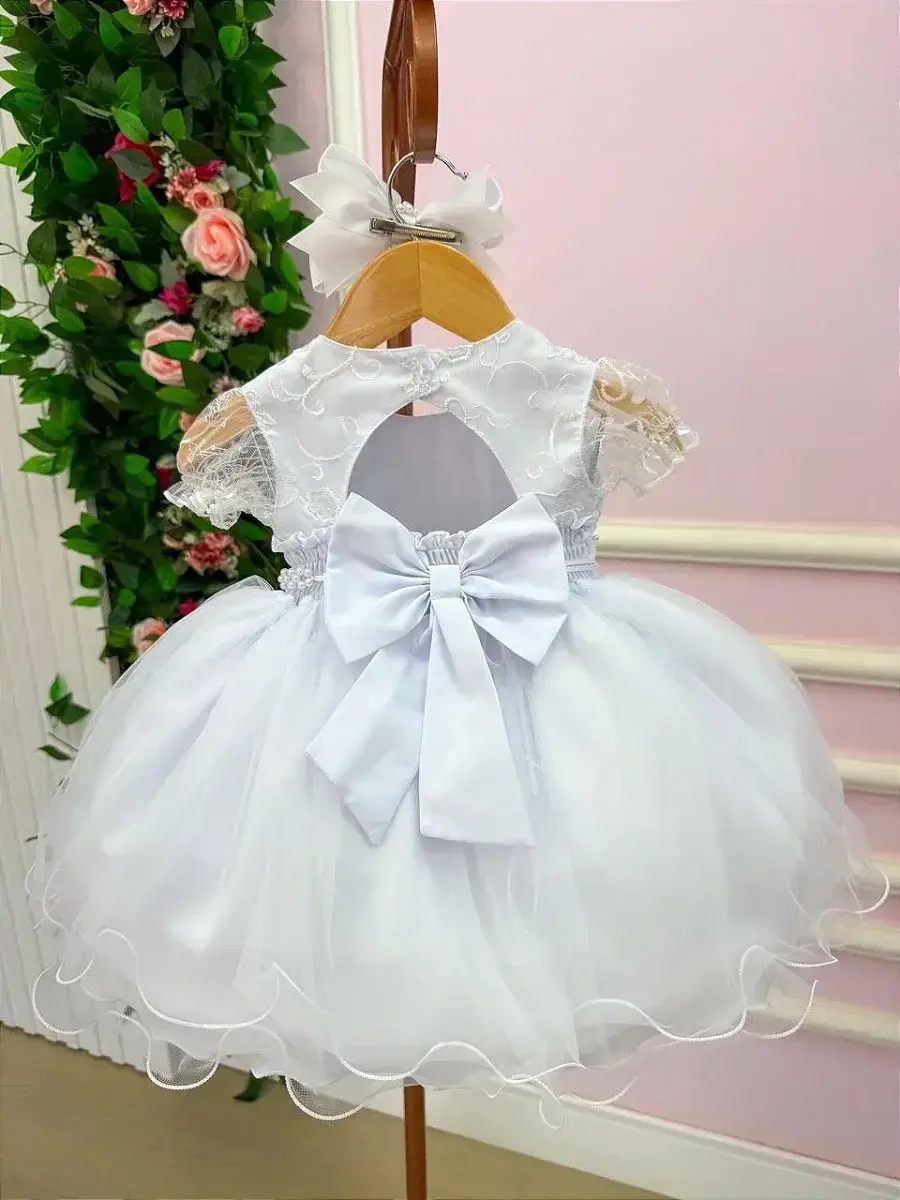 Vestido bebe ana sofia branco, foto 5
