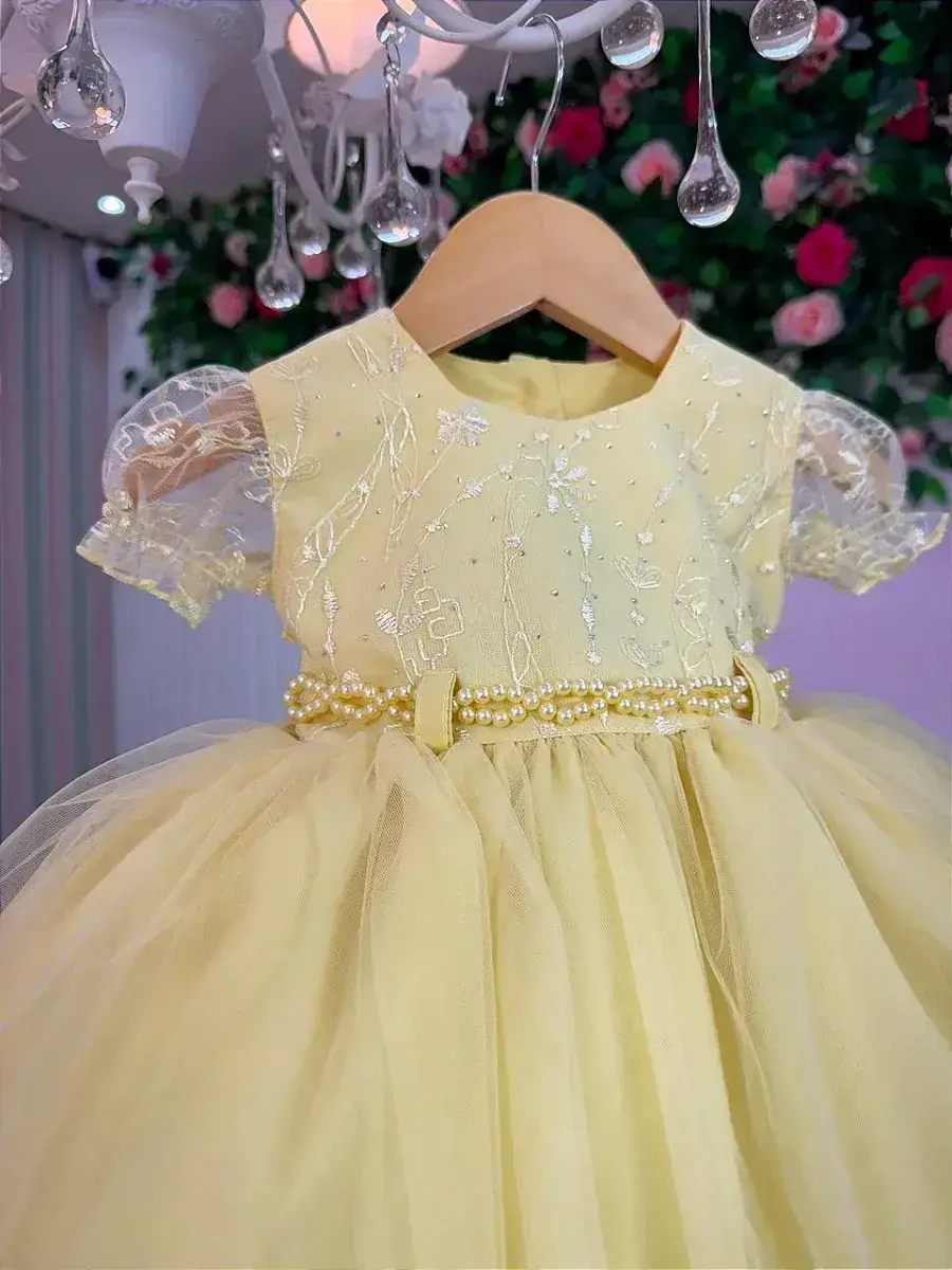 Vestido bebe ana sofia amarelo, foto 6