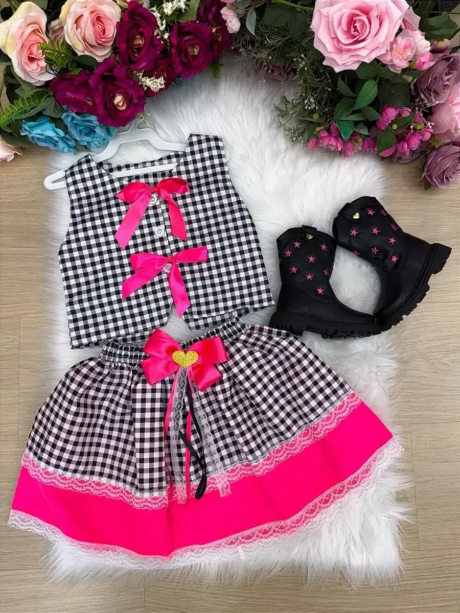 Conjunto junino arraia da alegria preto, foto 4