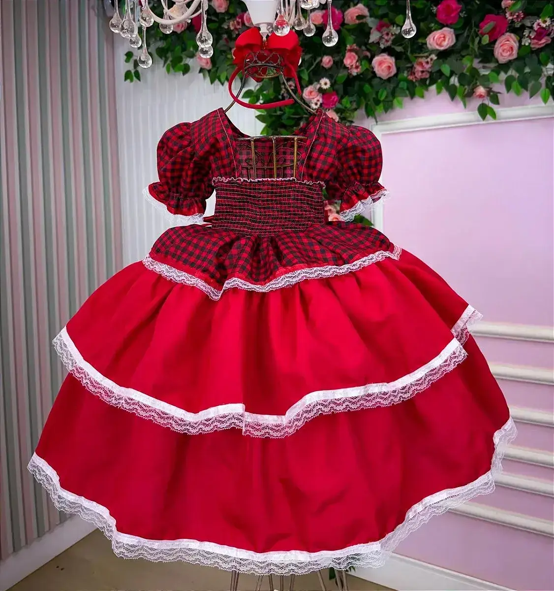 Vestido junino festa fernanda vermelho, foto 8