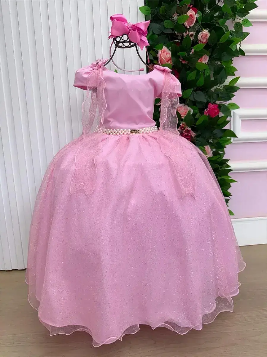 Vestido longo diamante rosa, foto 3