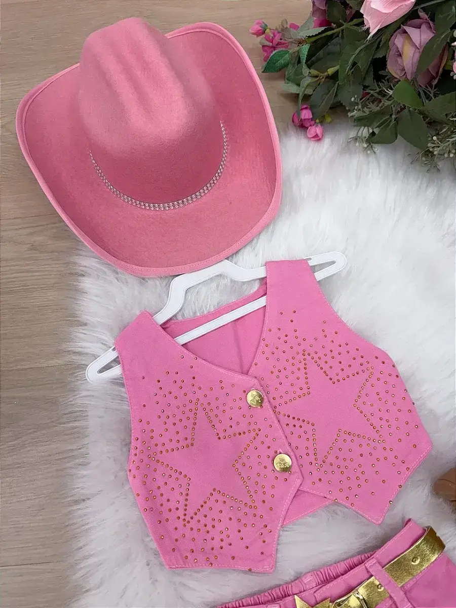 Conjunto Boiadeira estrelada rosa, foto 6