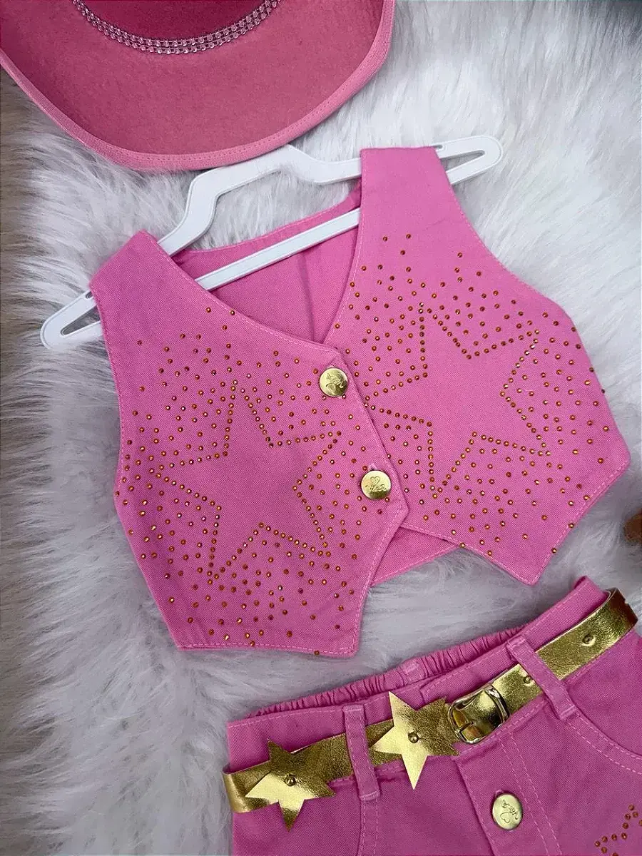 Conjunto Boiadeira estrelada rosa, foto 7