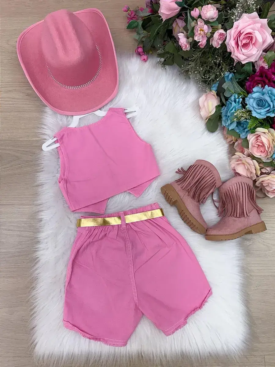 Conjunto Boiadeira estrelada rosa, foto 9