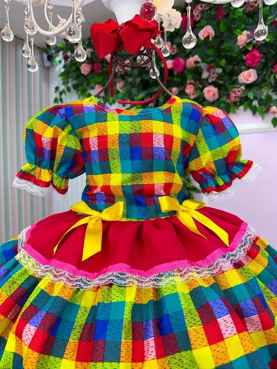 Vestido junino festa priscila vermelho, foto 6