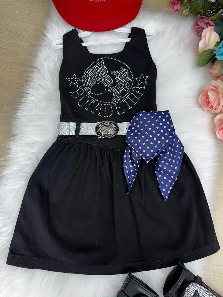 Vestido Boiadeira do sertão preto, foto 6