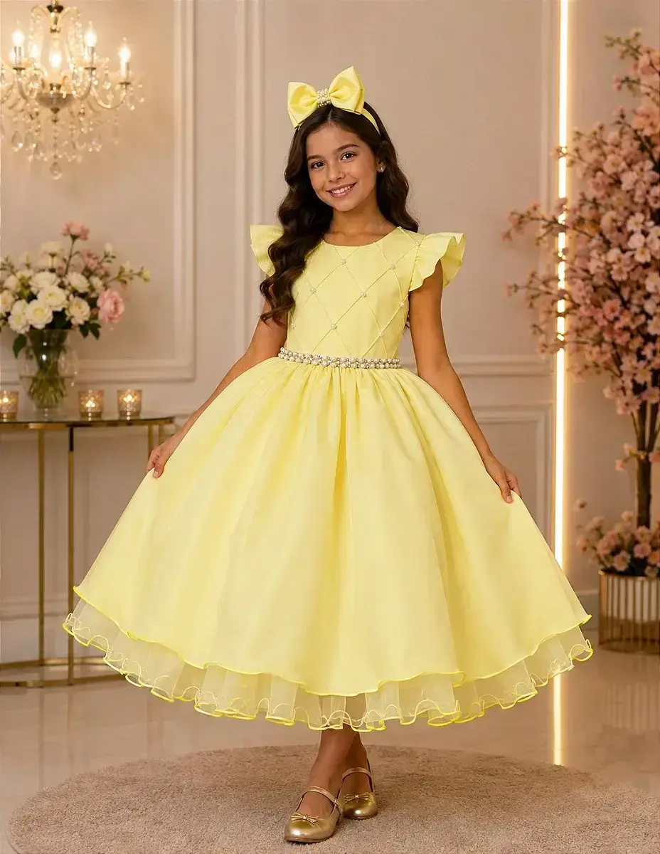 Vestido francine amarelo