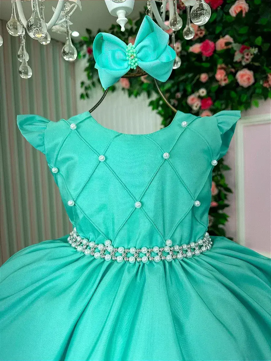 Vestido francine verde menta, foto 3
