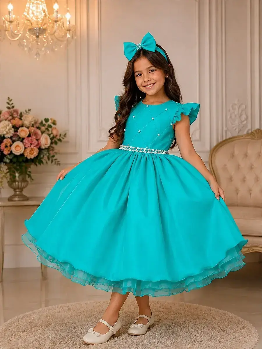 Vestido francine verde tiffany