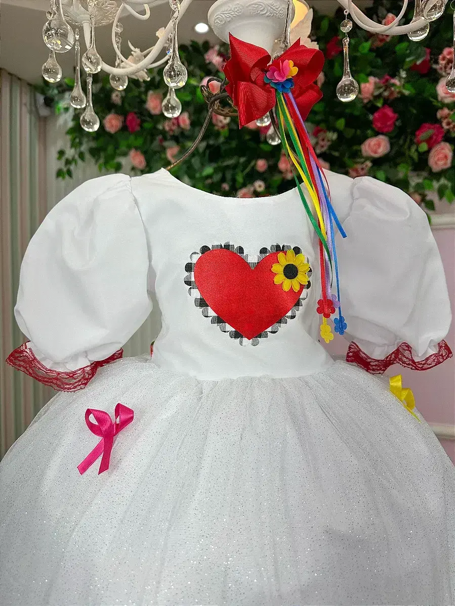 Vestido junino festa arraial dos apaixonados noiva noivinha, foto 8