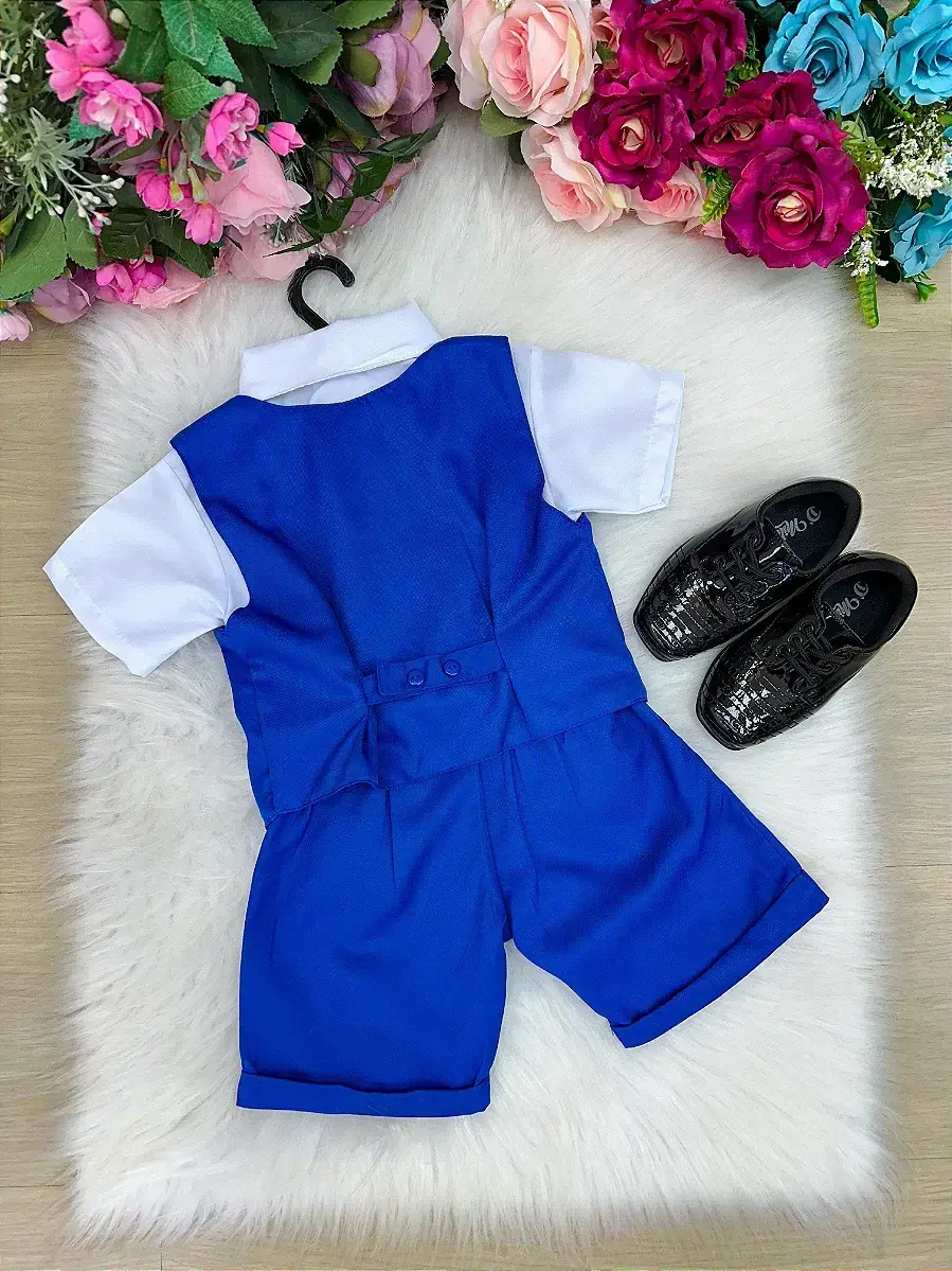 Conjunto social leandro colete azul royal, foto 3