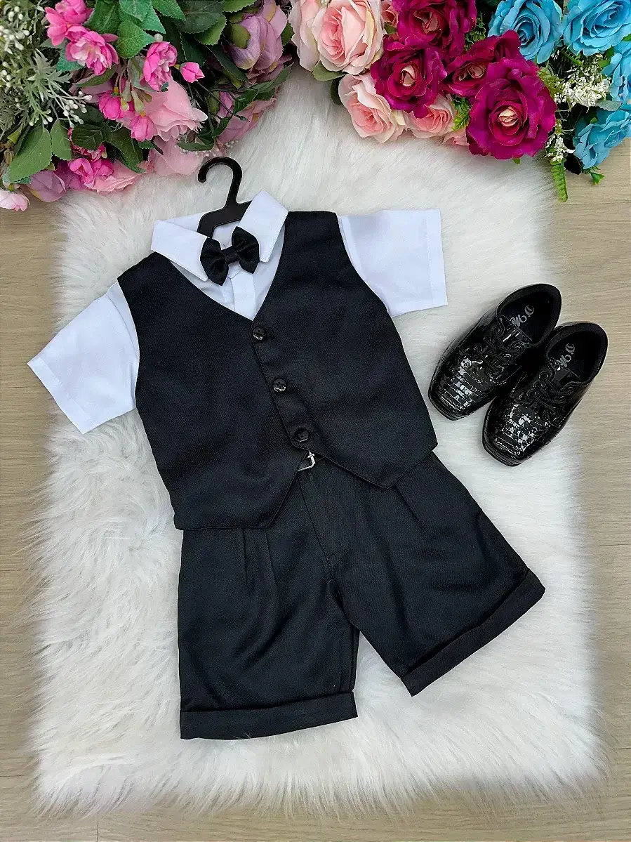 Conjunto social leandro colete preto