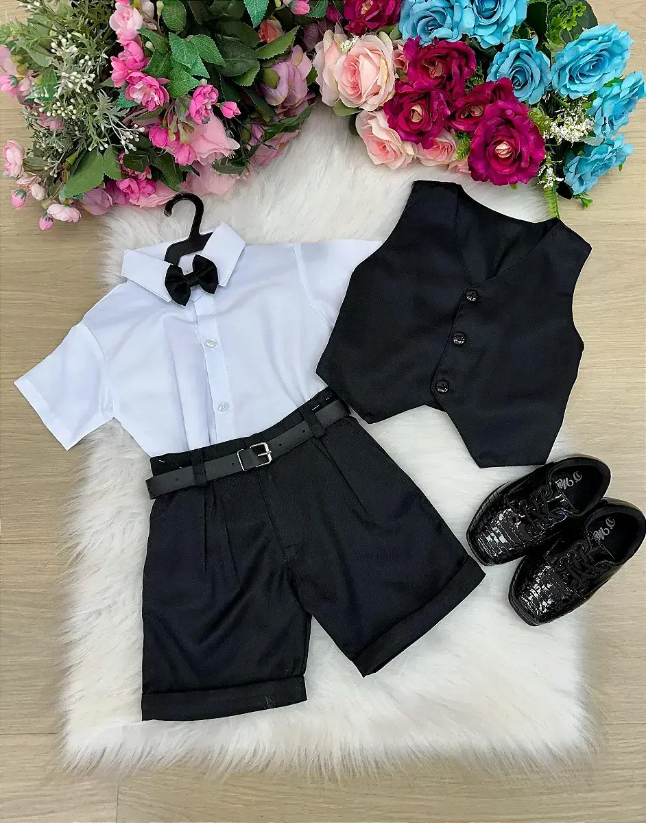 Conjunto social leandro colete preto, foto 2