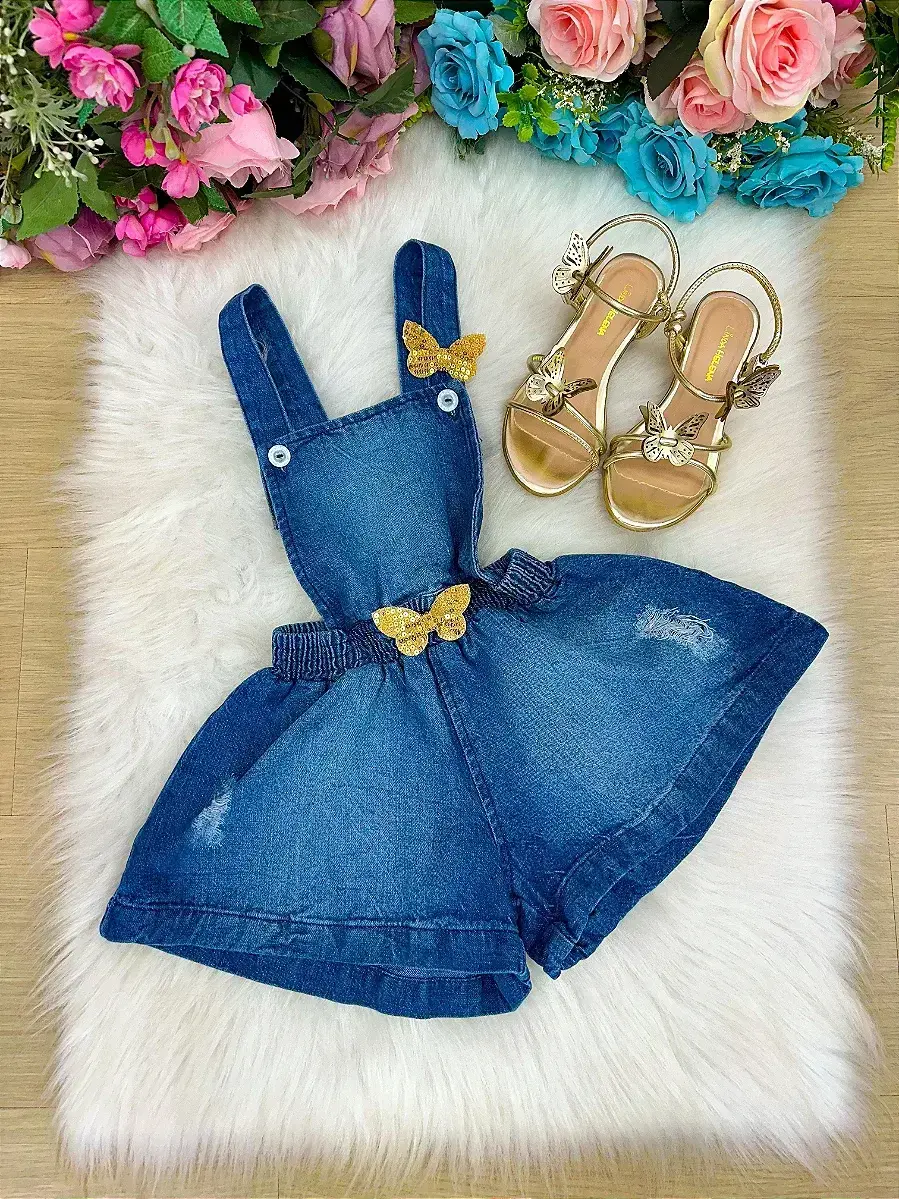 Jardineira jeans elo