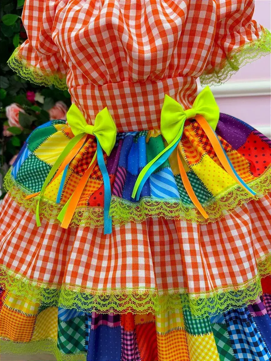 Vestido junino festa do sertão laranja, foto 6
