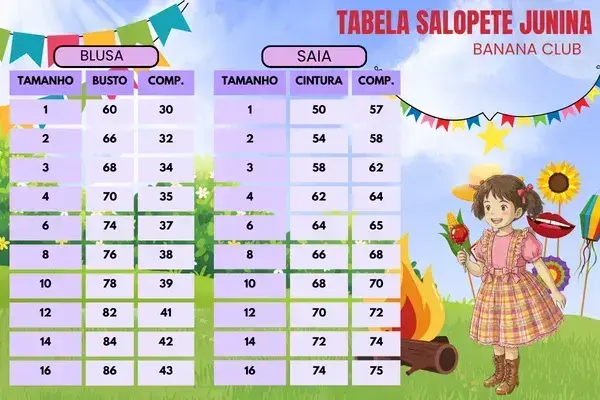 Guia de tamanhos