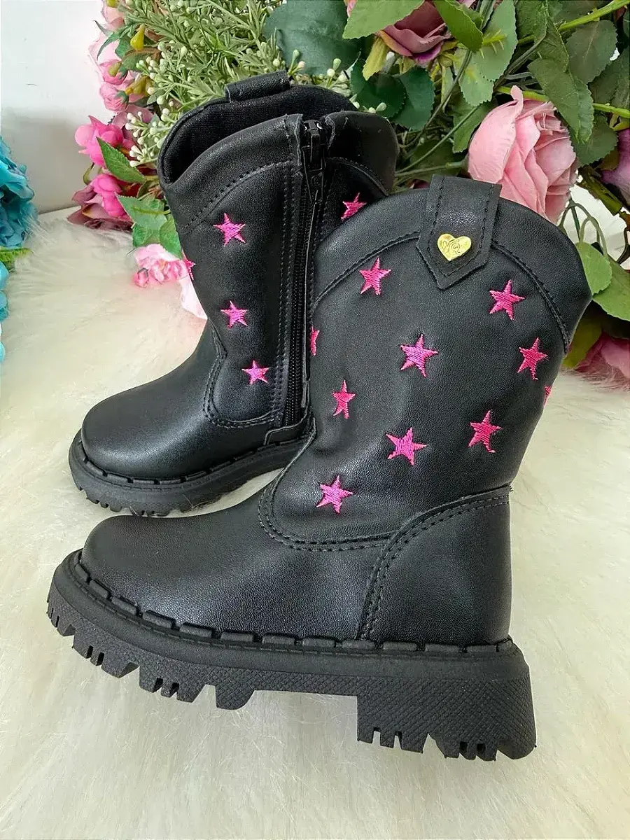 Bota nilqi manu preta estrela pink, foto 4