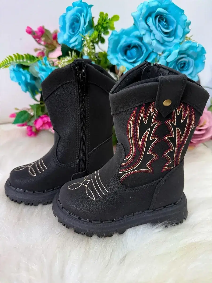 Bota texana masculina nilqi country preto, foto 3