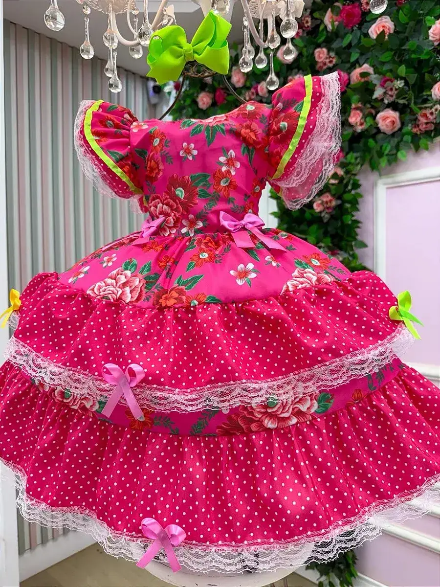 Vestido junino festa do balance pink, foto 4