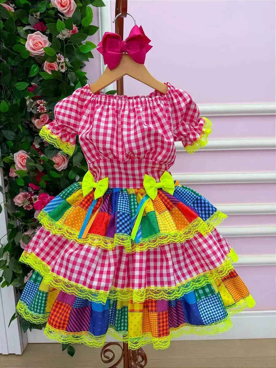 Vestido junino festa do sertão pink, foto 4