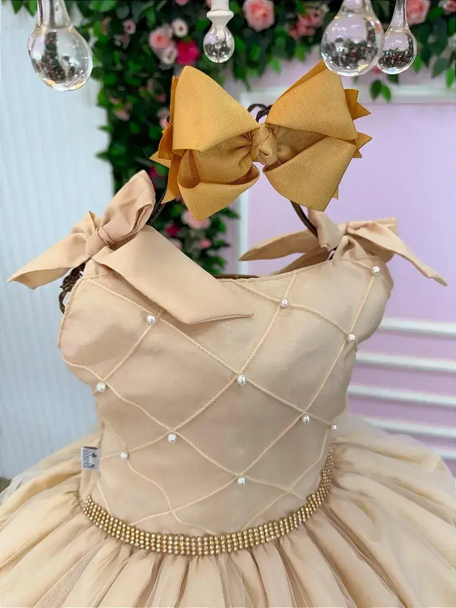 Vestido mariely dourado, foto 4
