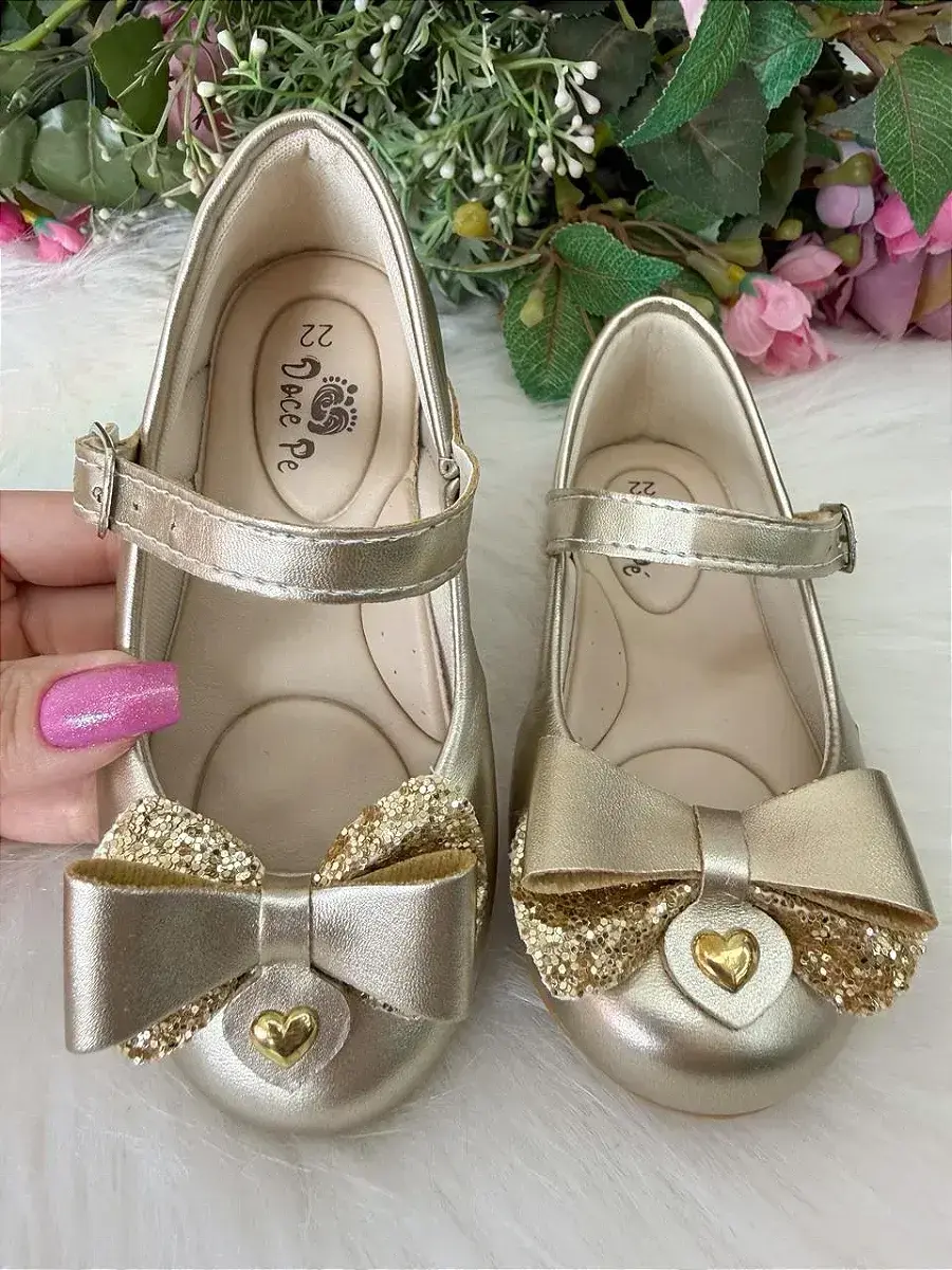 Sapatilha baby gigi dourado, foto 4