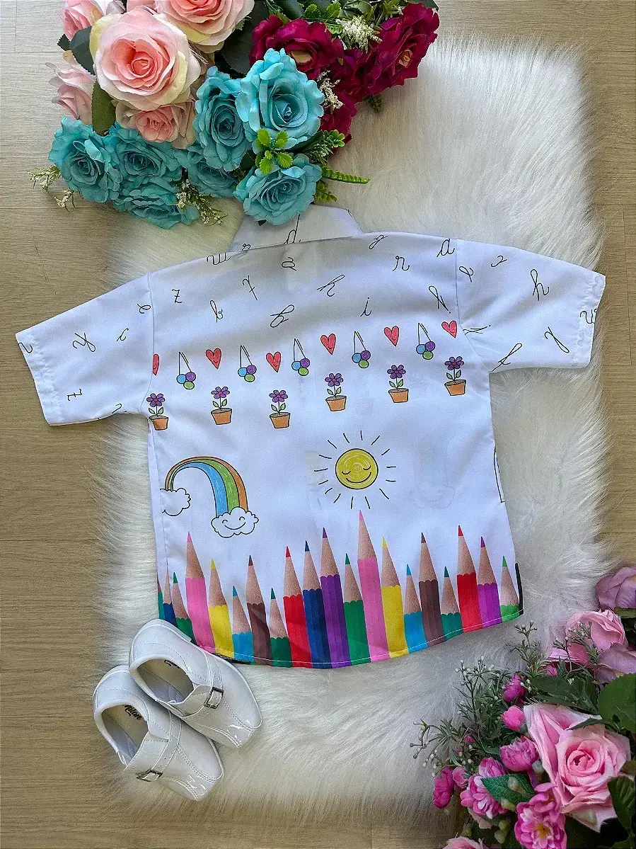 Camisa lapis aquarela abc, foto 2