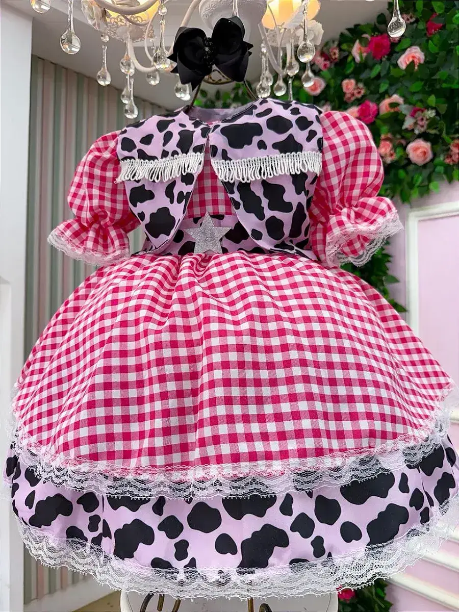 Vestido junino encanto da vaquinha Boiadeira, foto 5