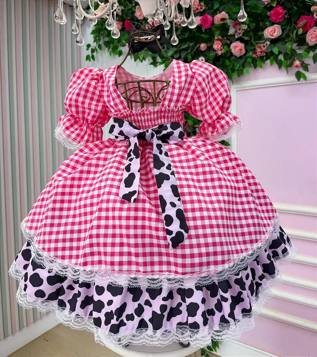 Vestido junino encanto da vaquinha Boiadeira, foto 9