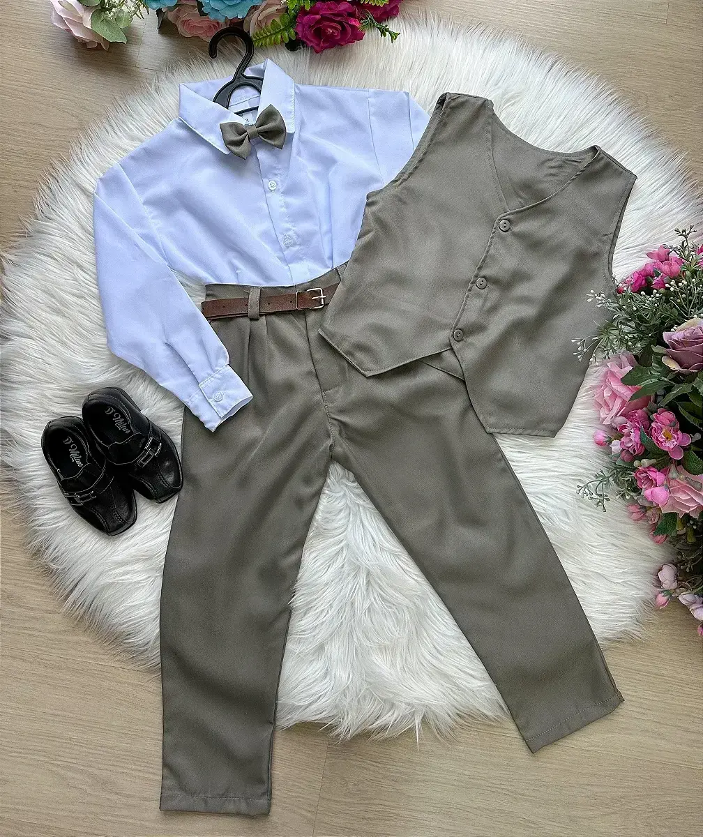 Conjunto social leonardo colete verde militar, foto 2