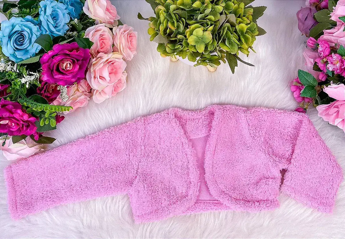 Bolero peluciado rosa