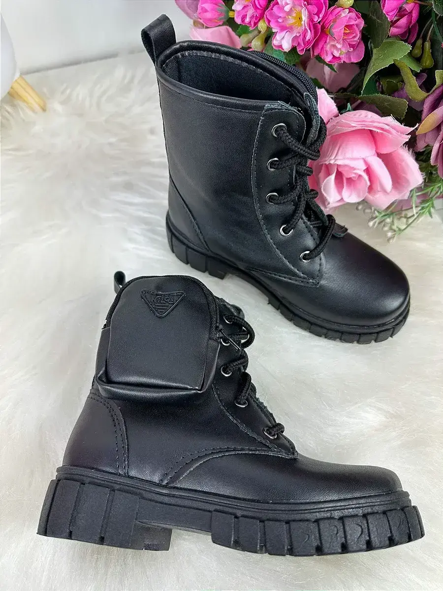 Bota bolsinha nilqi preto cano médio, foto 3
