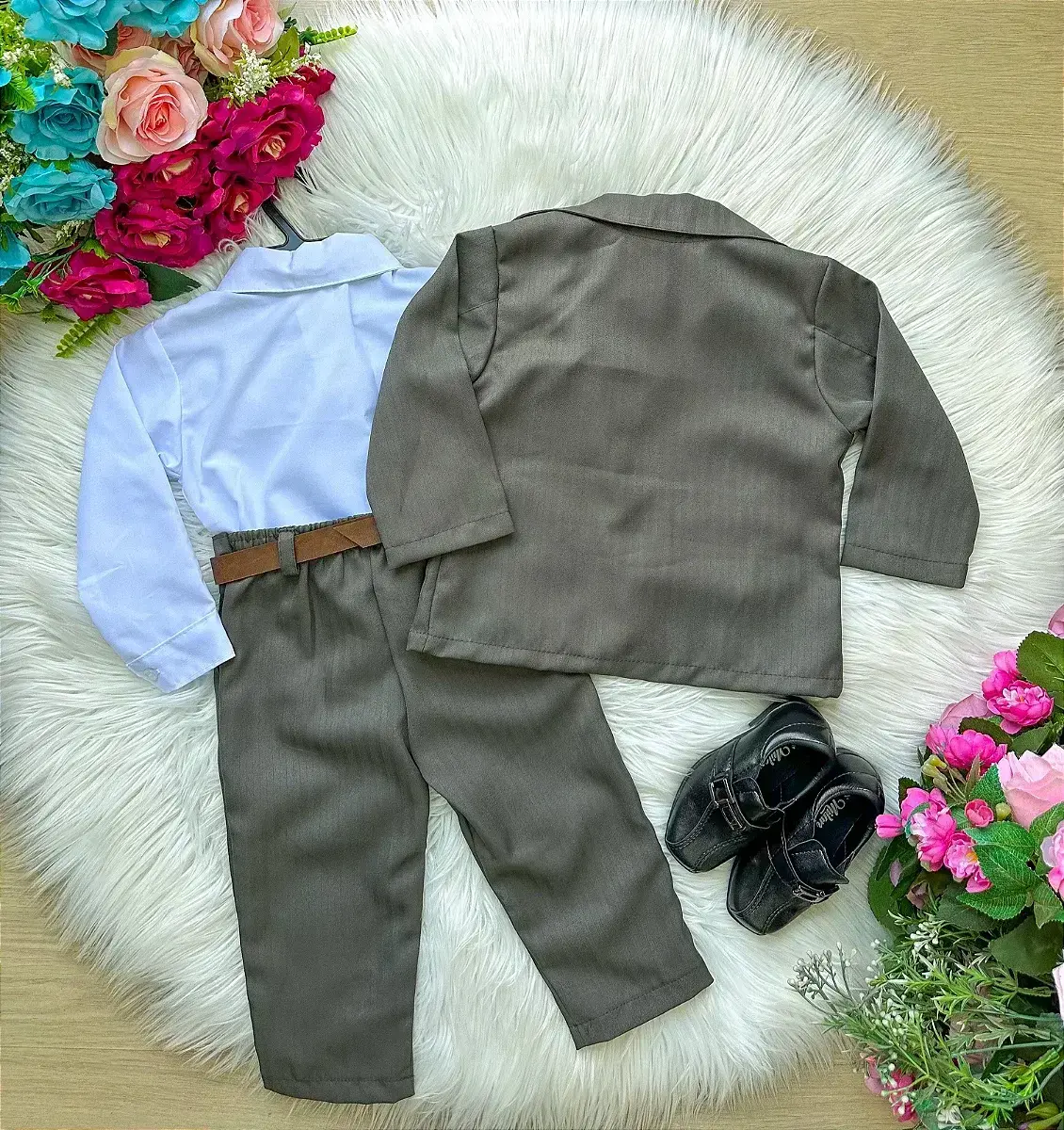 Conjunto social terno verde militar, foto 3