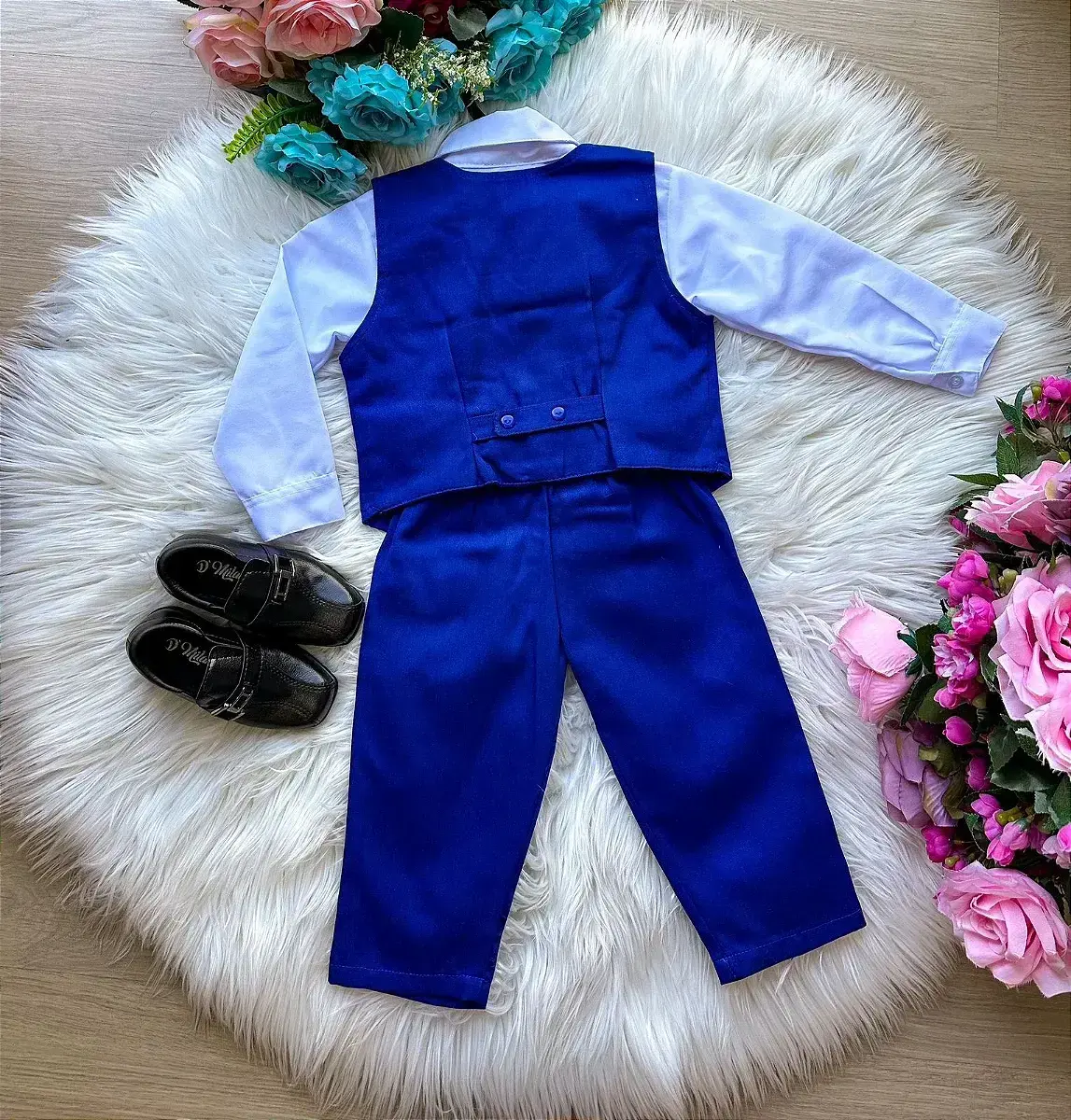 Conjunto social leonardo colete azul royal, foto 3