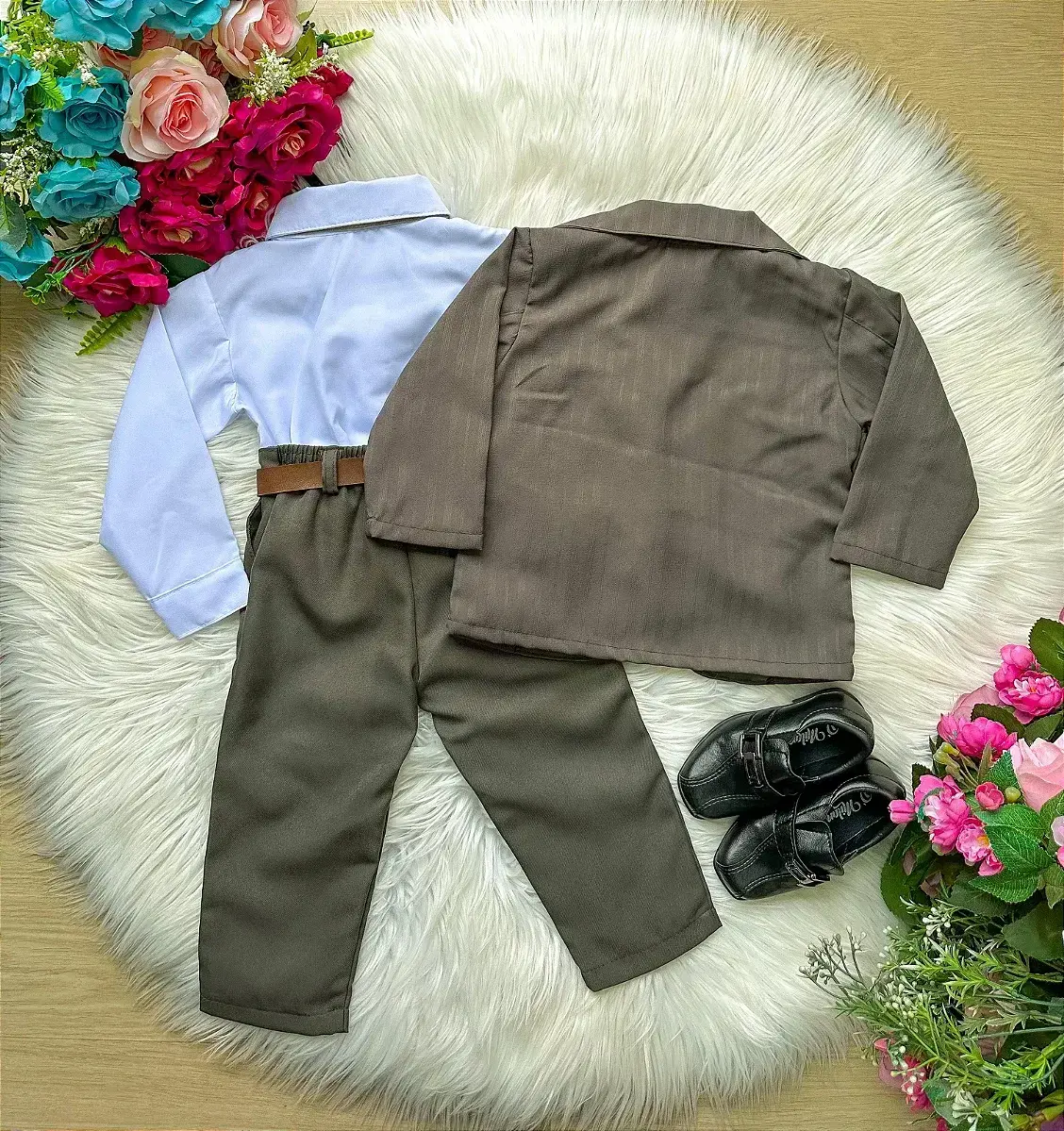 Conjunto social terno gael verde militar, foto 3