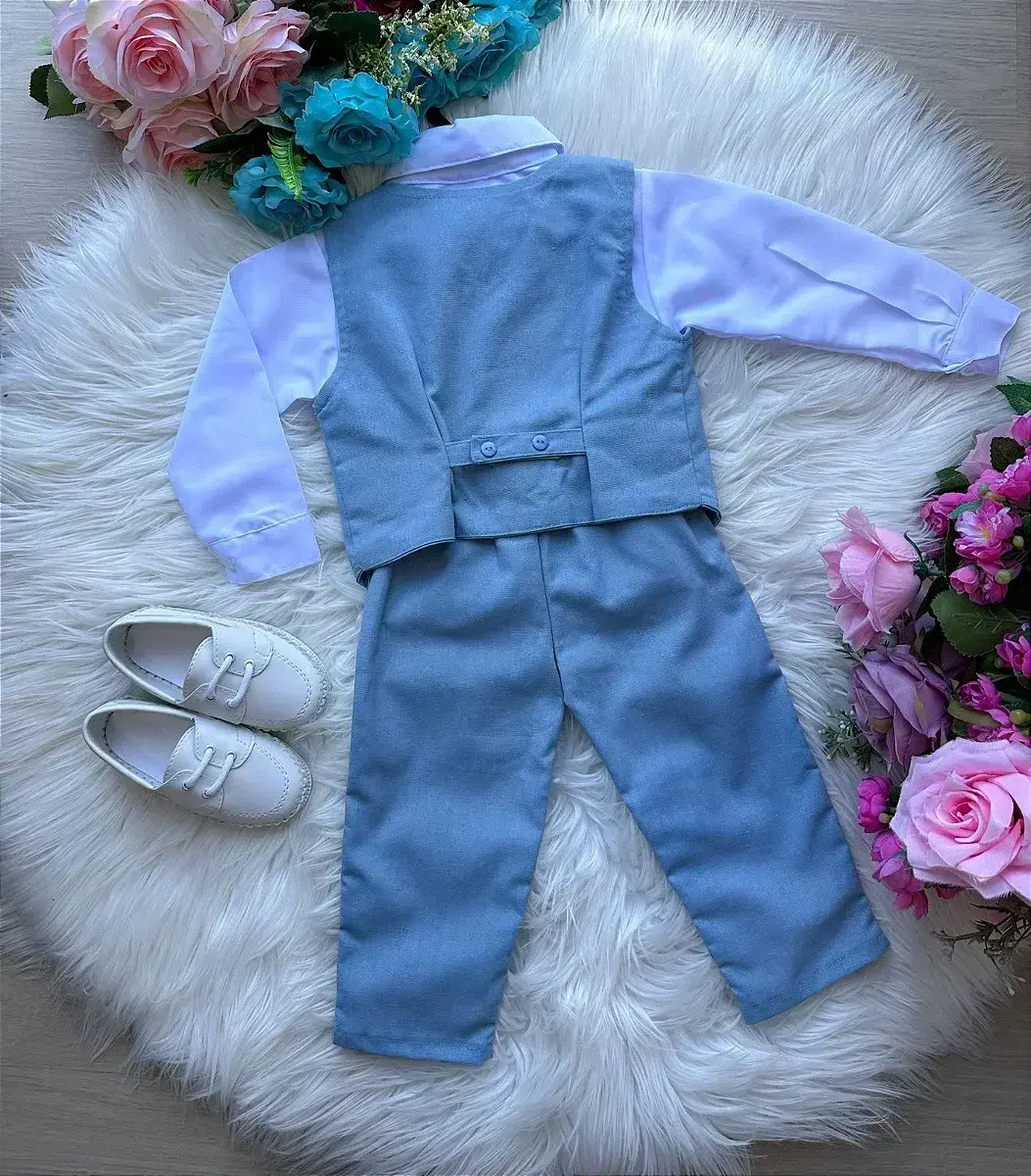 Conjunto social leonardo colete azul claro, foto 2