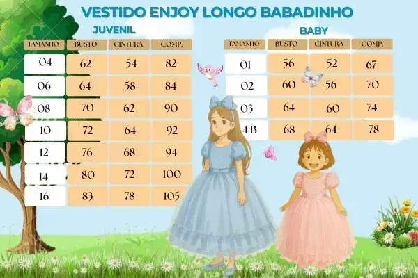 Guia de tamanhos