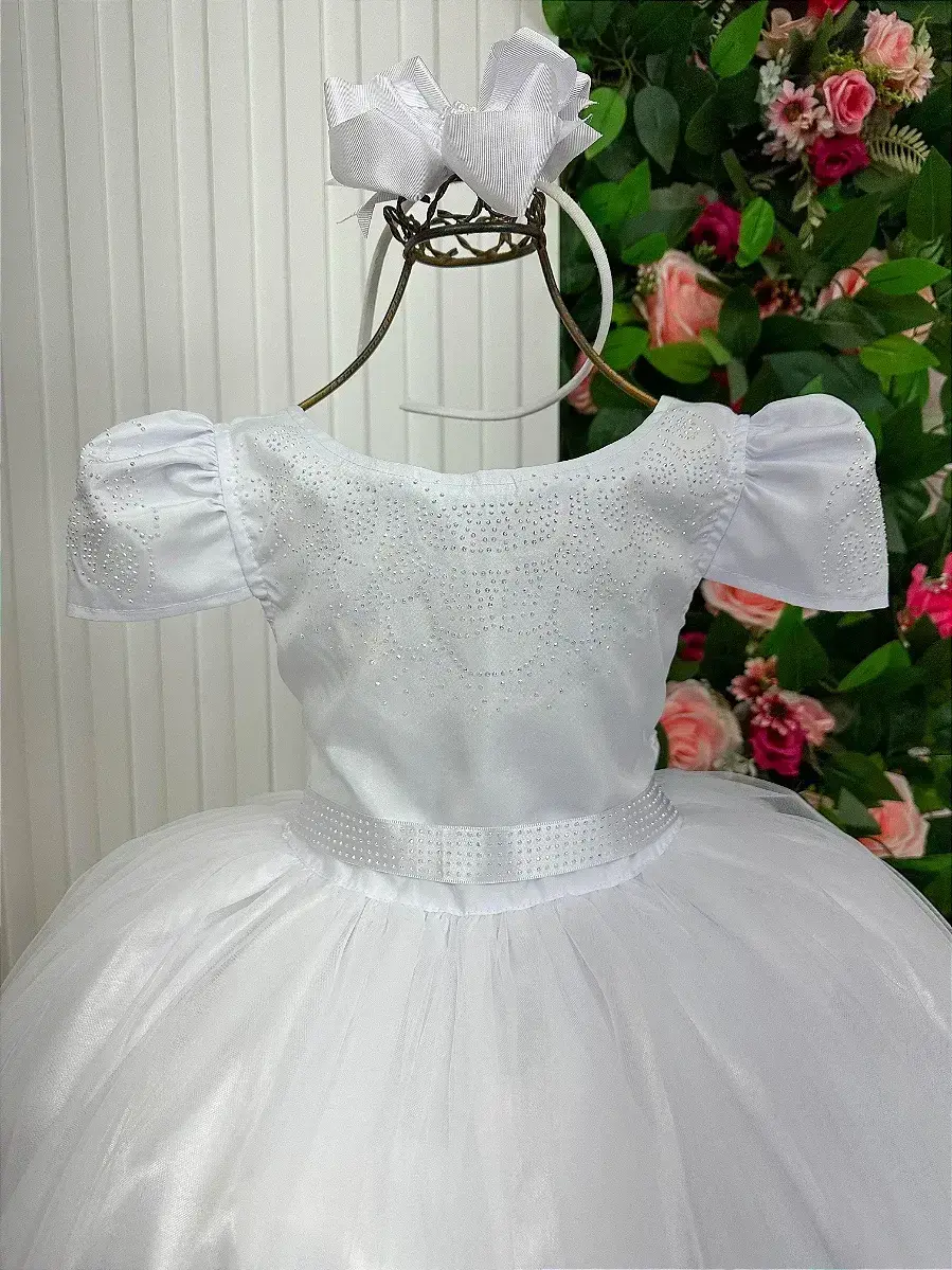 Vestido longo branco babadinho, foto 4