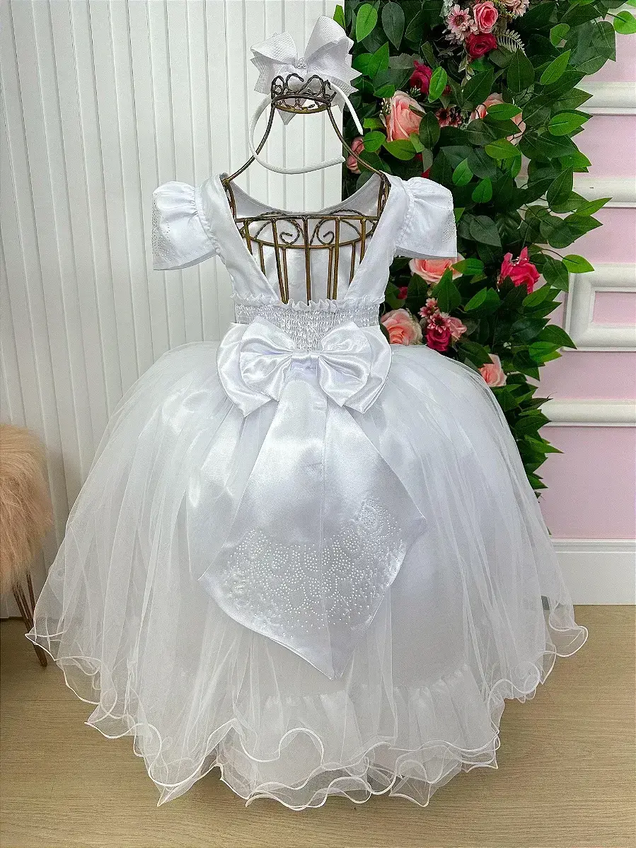 Vestido longo branco babadinho, foto 6