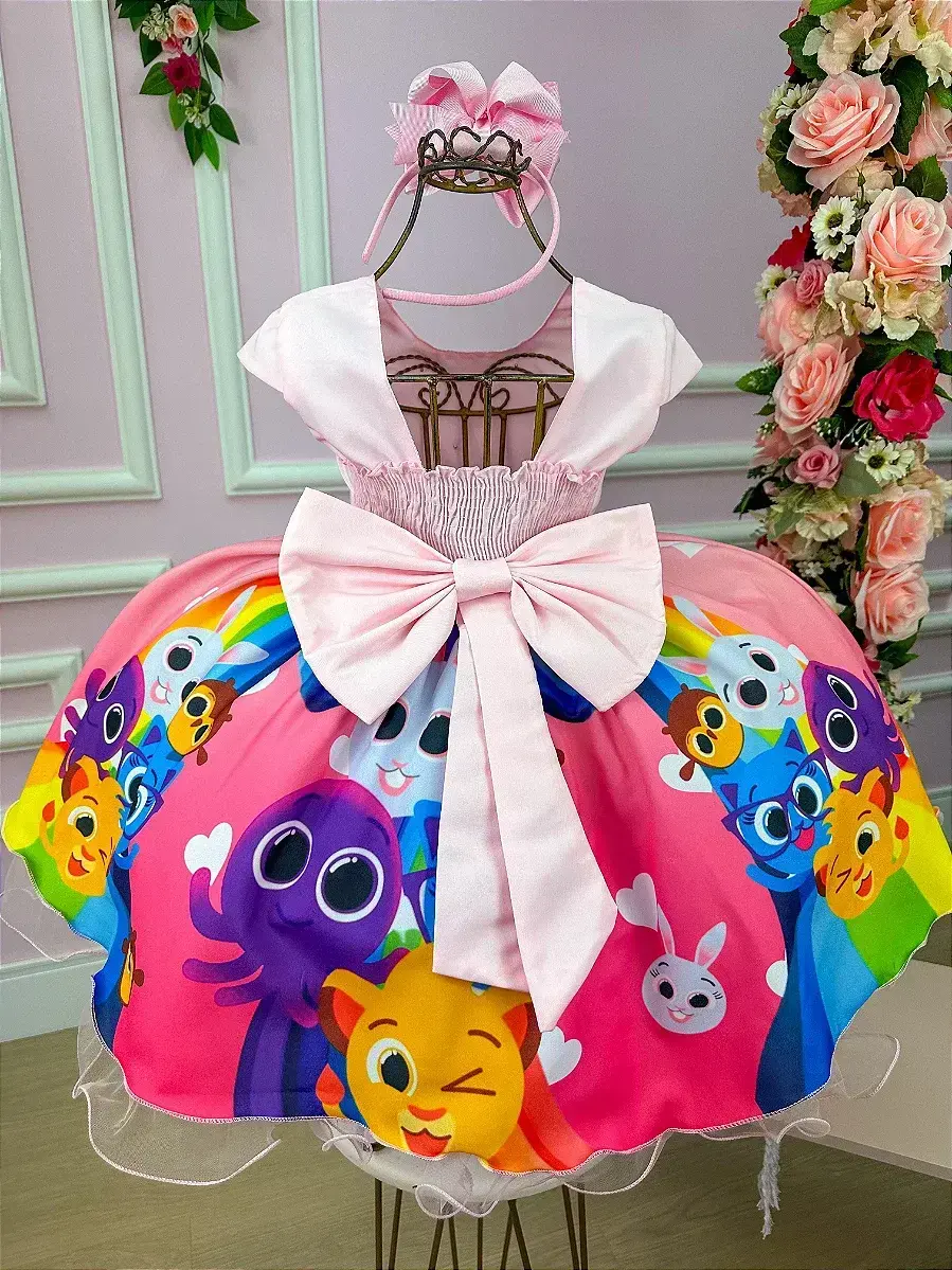 Vestido festa bolofofos bolo fofos rosa, foto 4