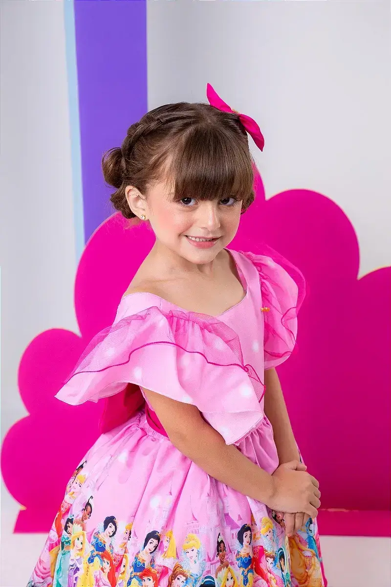 Vestido festa princesas disney rosa, foto 3
