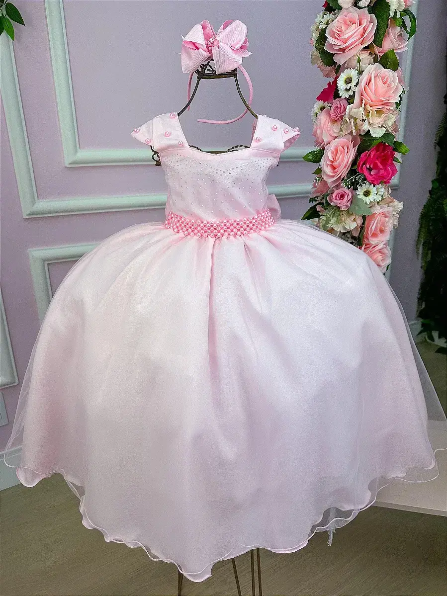 Vestido longo valentina rosa