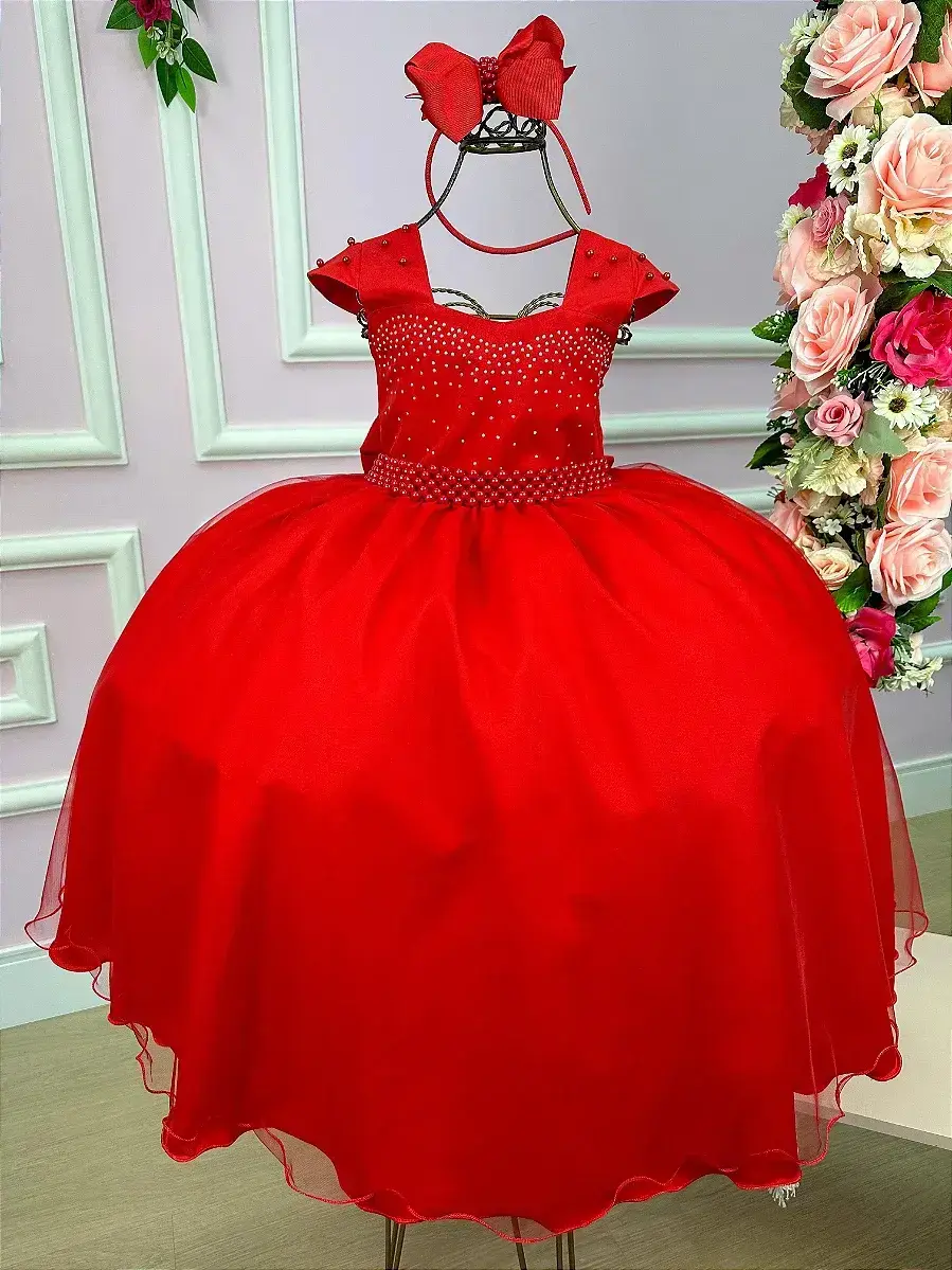 Vestido longo valentina vermelho
