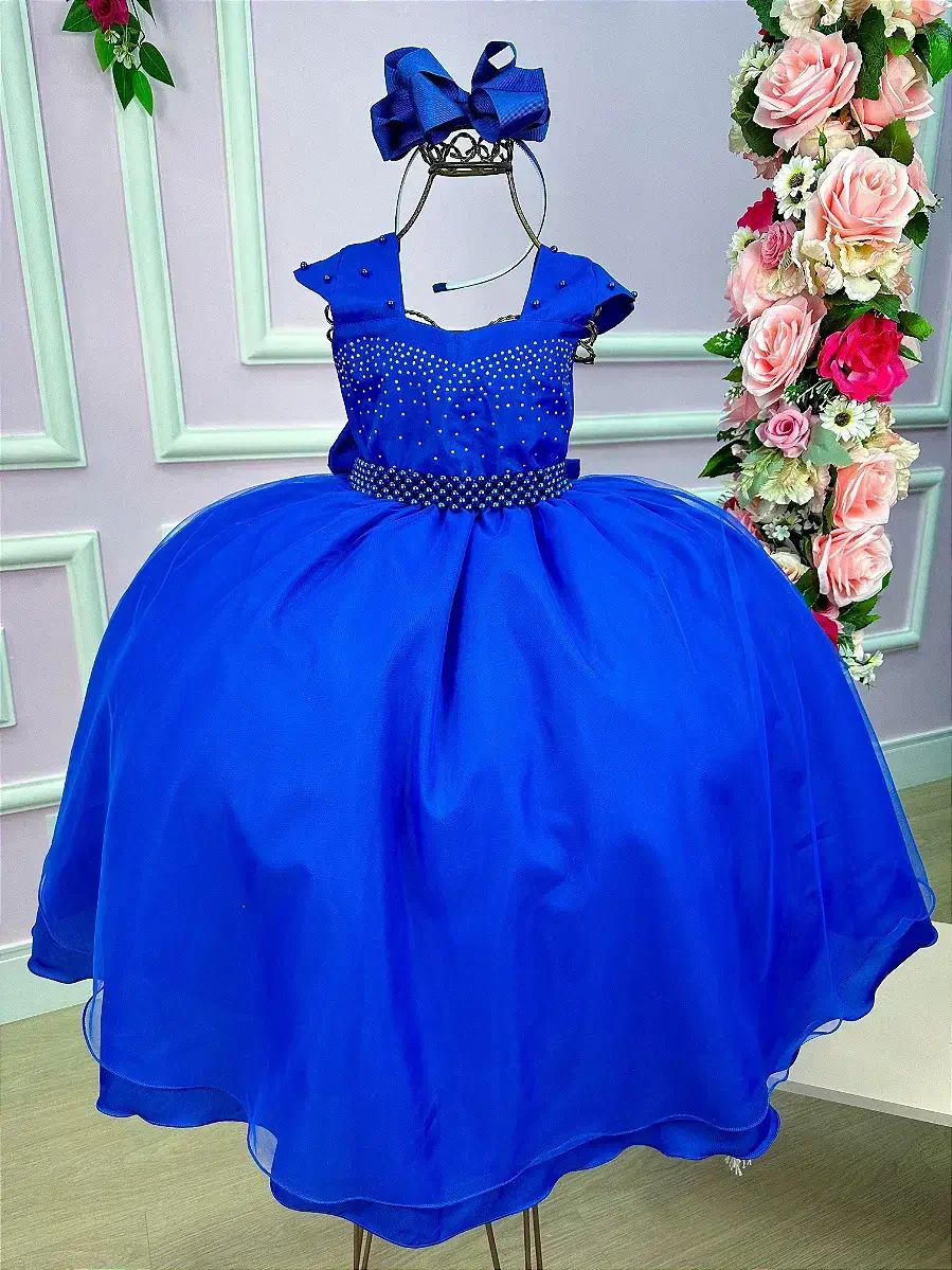 Vestido longo valentina azul royal