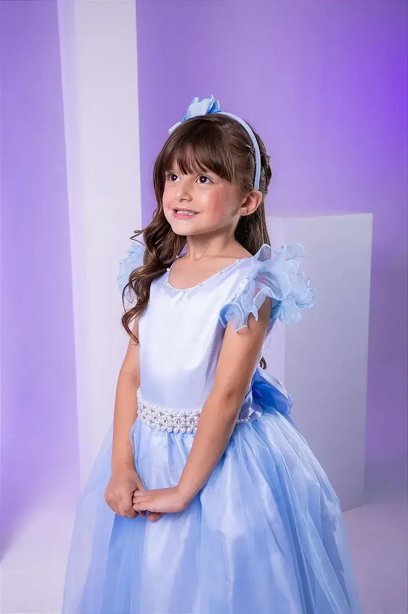 Vestido longo azul, foto 3